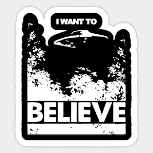 I Want To Believe X-retro style poster Sticker